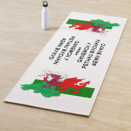 Welsh Vlag van Wales ST DAVID QUOTE Wit Yogamat