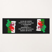 Welsh Vlag van Wales ST DAVID QUOTE Yogamat (Voorkant (horizontaal))