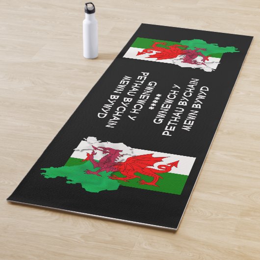 Welsh Vlag van Wales ST DAVID QUOTE Yogamat (In situ)