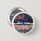 Welsh Wales Australian Australia Tree Roots Flag Ronde Button 5,7 Cm (Voorkant /achterkant)