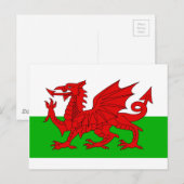 Welsh / Wales Flag - Cymru High Quality Afbeelding Briefkaart (Voorkant / Achterkant)