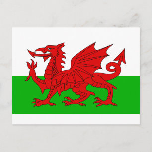 Welsh / Wales Flag - Cymru High Quality Afbeelding Briefkaart