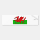 Welsh / Wales Flag - Cymru High Quality Afbeelding Bumpersticker (Voorkant)