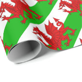 Welsh / Wales Flag - Cymru High Quality Afbeelding Cadeaupapier (Rol Hoek)