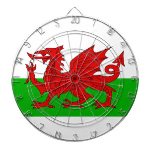 Welsh / Wales Flag - Cymru High Quality Afbeelding Dartbord