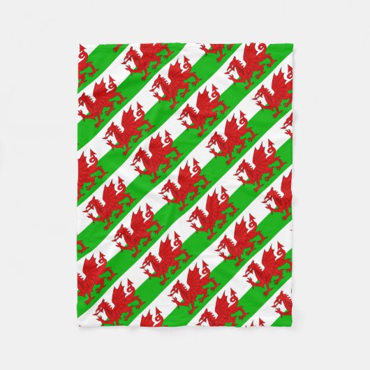 Welsh / Wales Flag - Cymru High Quality Afbeelding Fleece Deken (Voorkant)