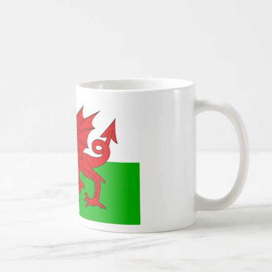 Welsh / Wales Flag - Cymru High Quality Afbeelding Koffiemok (Rechts)