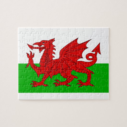 Welsh / Wales Flag - Cymru High Quality Afbeelding Legpuzzel (Horizontaal)