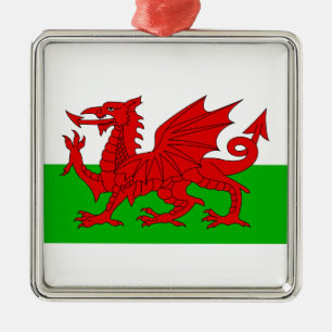 Welsh / Wales Flag - Cymru High Quality Afbeelding Metalen Ornament