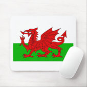 Welsh / Wales Flag - Cymru High Quality Afbeelding Muismat (Met muis)