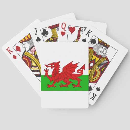Welsh / Wales Flag - Cymru High Quality Afbeelding Pokerkaarten (Achterkant)