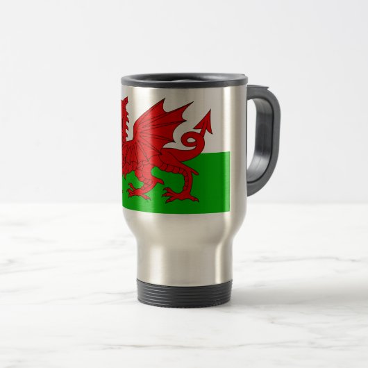 Welsh / Wales Flag - Cymru High Quality Afbeelding Reisbeker (Voorkant rechts)