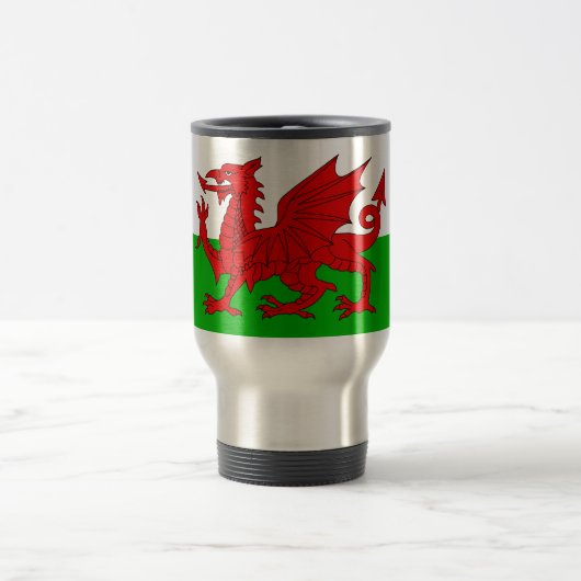 Welsh / Wales Flag - Cymru High Quality Afbeelding Reisbeker (Center)