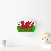 Welsh / Wales Flag - Cymru High Quality Afbeelding Ronde Klok (Huis)