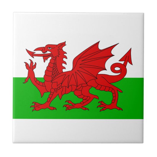 Welsh / Wales Flag - Cymru High Quality Afbeelding Tegeltje (Voorkant)