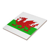 Welsh / Wales Flag - Cymru High Quality Afbeelding Tegeltje (Zijkant)