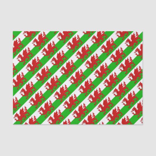 Welsh / Wales Flag - Cymru High Quality Afbeelding Tissuepapier (Voorkant)