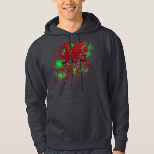 Welsh, Wales Hoodie, St. David's Day Hoodie (Voorkant)