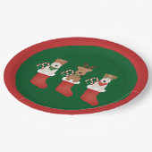 Welsh Wire Fox Terrier Dogs Kerstmis Papieren Bordje (Gekanteld)