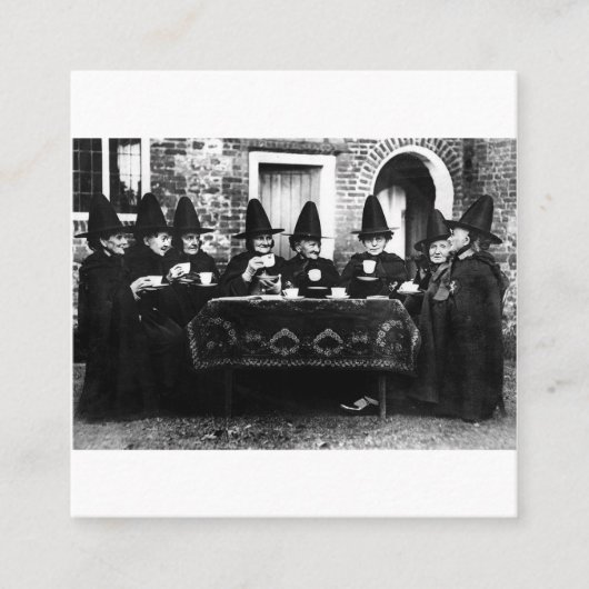 Welsh Witches - Tea Party  Vierkante Visitekaartje (Voorkant)
