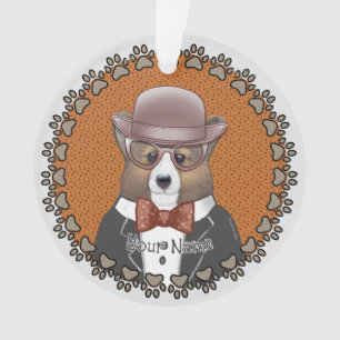 Welshe Corgi Bril Ornament