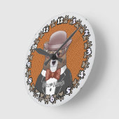 Welshe Corgi Bril Ronde Klok (Hoek)