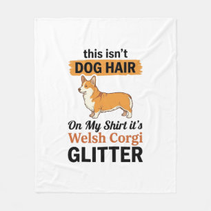 Welshe Corgi Glitter Grappige Hond Liefhebber T-Sh Fleece Deken
