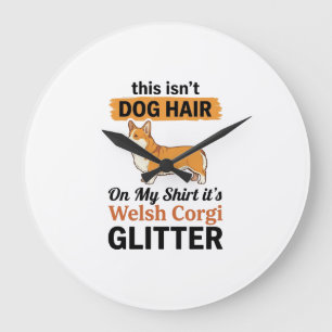Welshe Corgi Glitter Grappige Hond Liefhebber T-Sh Grote Klok