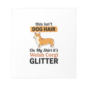 Welshe Corgi Glitter Grappige Hond Liefhebber T-Sh Notitieblok