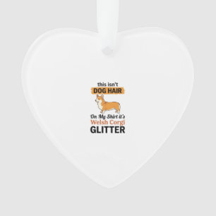 Welshe Corgi Glitter Grappige Hond Liefhebber T-Sh Ornament
