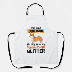 Welshe Corgi Glitter Grappige Hond Liefhebber T-Sh Schort