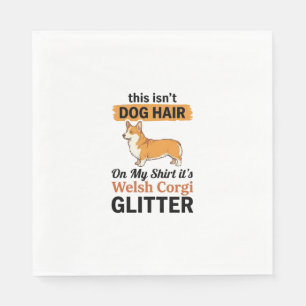 Welshe Corgi Glitter Grappige Hond Liefhebber T-Sh Servet