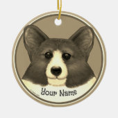 Welshe Corgi hond  Keramisch Ornament (Voorkant)