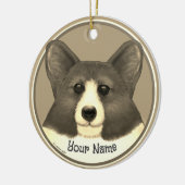 Welshe Corgi hond  Keramisch Ornament (Links)