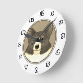 Welshe Corgi hond klok (Hoek)