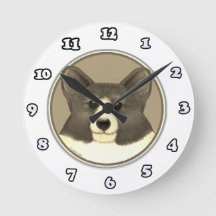 Welshe Corgi hond klok