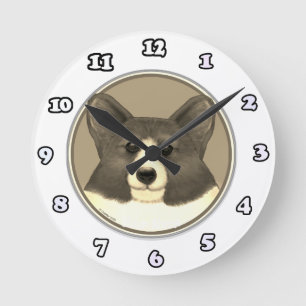 Welshe Corgi hond klok