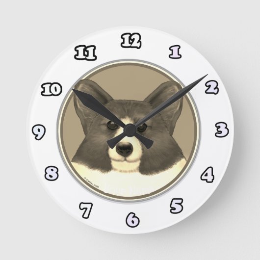 Welshe Corgi hond klok (Voorkant)