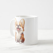 Welshe Corgi hond Koffiemok (Voorkant links)