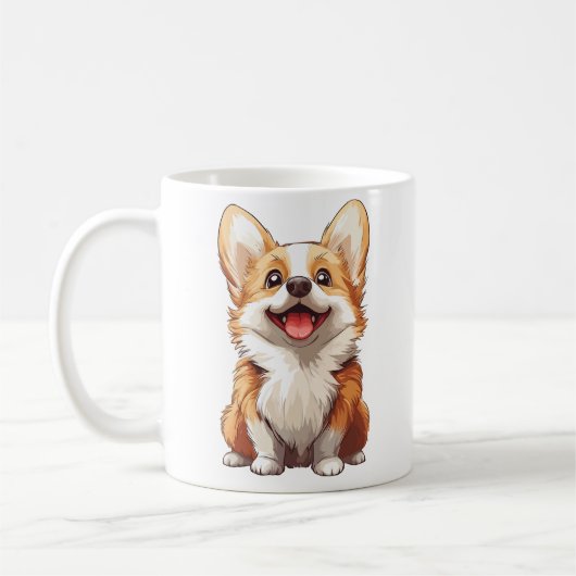 Welshe Corgi hond Koffiemok (Links)