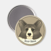 Welshe Corgi hond Magneet (Voorkant / Achterkant)