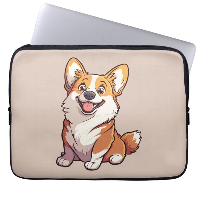 Welshe Corgi hond Mug Laptop Sleeve (Voorkant)