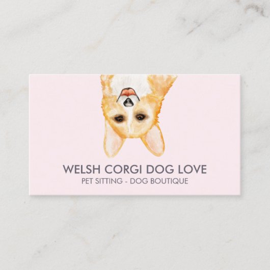 Welshe Corgi Hond Visitekaartje (Voorkant)