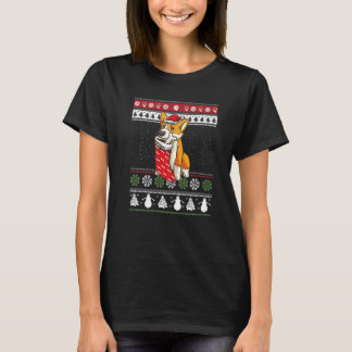 Welshe Corgi-hondensokken Lelijke Kersthond, Cor T-shirt