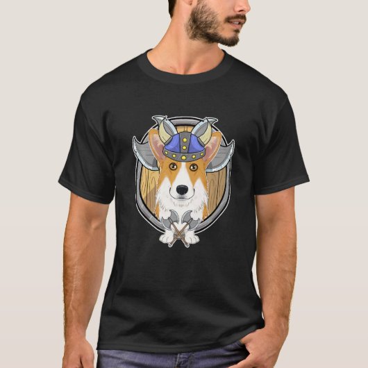 Welshe Corgi I Valhalla I Viking T-shirt (Voorkant)