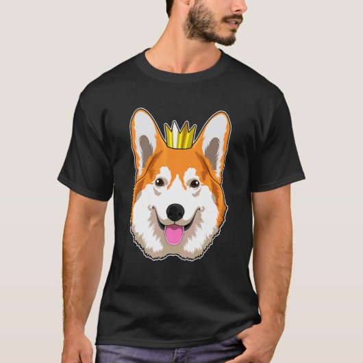 Welshe Corgi Kroon T-shirt (Voorkant)