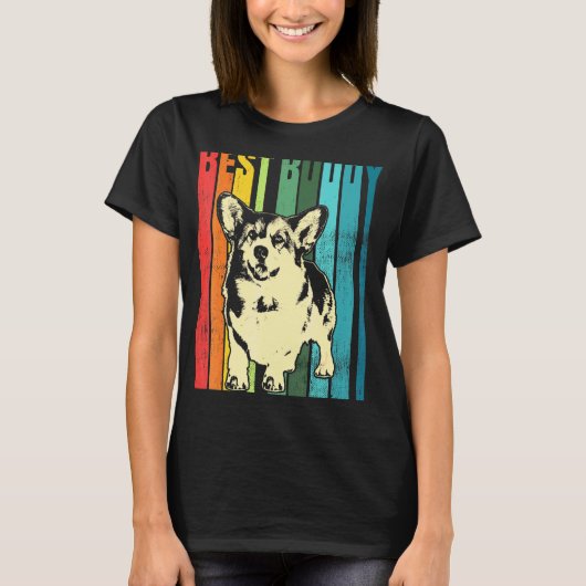 Welshe Corgi Kunstwerk T-shirt (Voorkant)