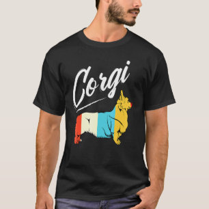 Welshe Corgi Retro Stijl Vintage Corgi Hond T-shirt