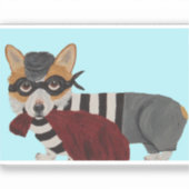 Welshe Corgi Snoepdief Inbreker  Sticker (Voorkant)