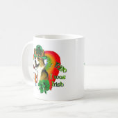 Welshe Corgi St. Patrick's Day Koffiemok (Voorkant links)